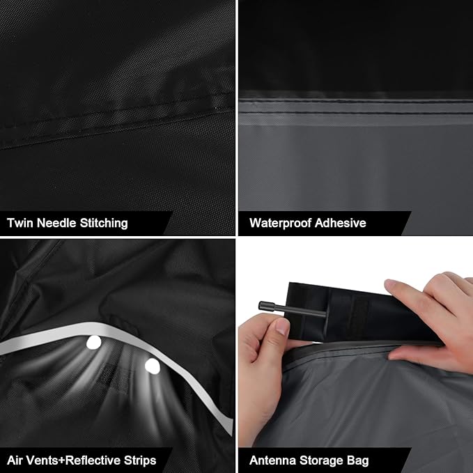 Waterproof Motorcycle Cover Replace for Indian Roadmaster/Pursuit, 420D Oxford Cloth Customized Motorcycle Cover for Snow Rain Dust Protection (Roadmaster)