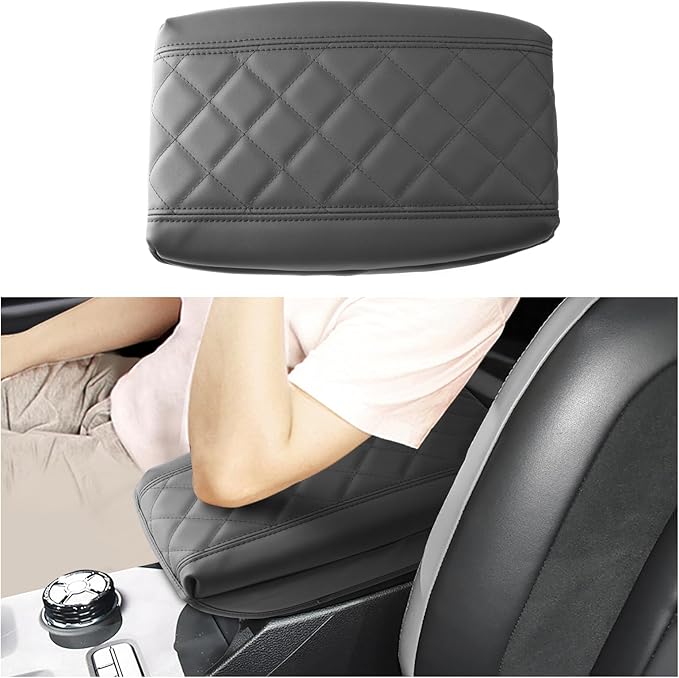 SXCY for 2024 2025 Ford Ranger Armrest Cover 2024 2025 Ranger Center Console Cover 2025 Ranger Middle Console Cover 2024 2025 Ranger (Lariat/Raptor/XL/XLT) Accessories (Adding Pad with Argyle Pattern)