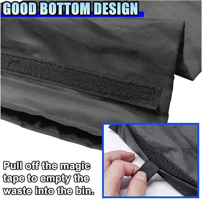 3PCS Hanging Car Garbage Bag for Back Seat - Universal Detachable Trash Bag Car Garbage Can with Elastic Opening, Washable Auto Trash Can Storage Bags for Outdoor Traveling & Home Use (3PCS)