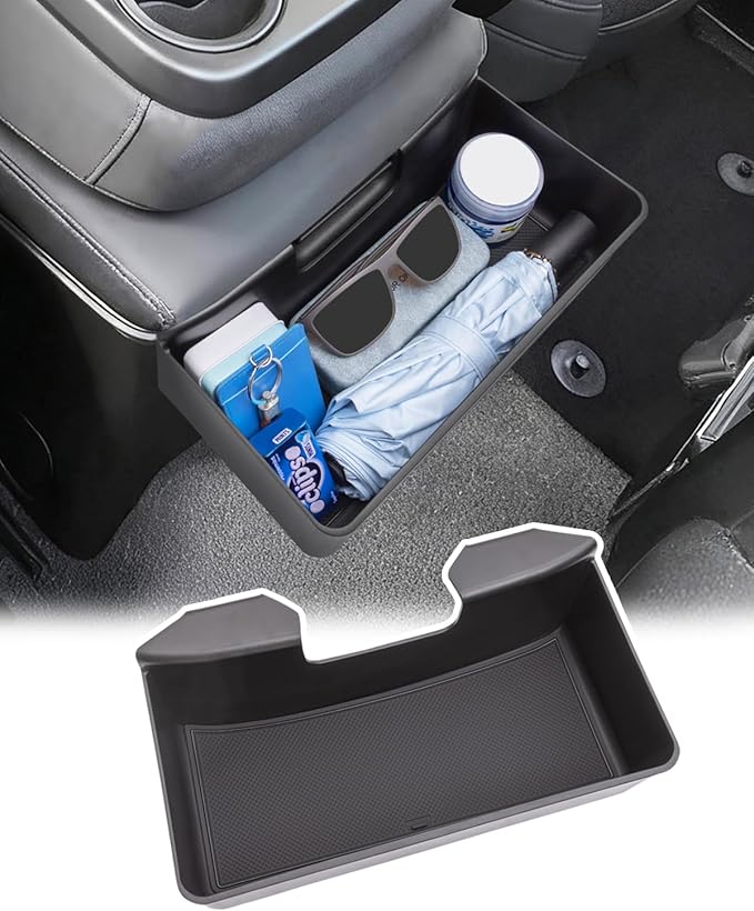 TOPINSTALL Large-Capacity Jump Seat Hanging Tray Compatible with 2019-2026 Chevy Silverado/GMC Sierra 1500, 2020-2026 Silverado/Sierra 2500HD 3500HD, Console Organizer (Split-Bench Folding Seat Only)