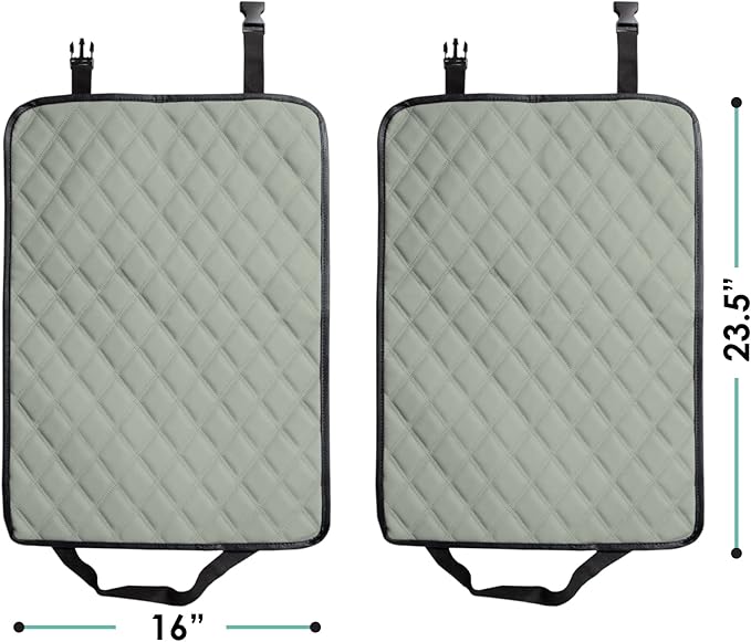 FH Group Faux Leather Back Seat Kick Protectors – 2 Pack Diamond Stitched Back Seat Protector for Driver and Passenger Seat, Waterproof, Easy to Clean