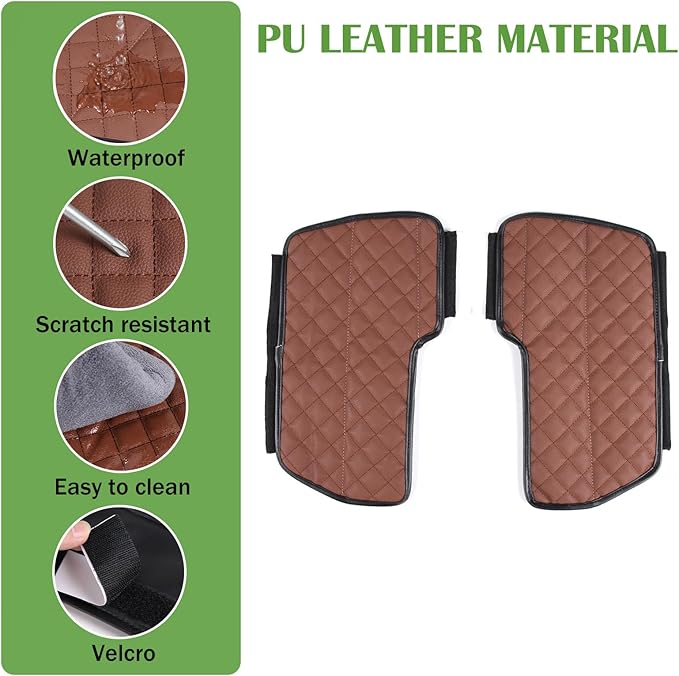 Center Console Armrest Cover Protector Pad Compatible with Toyota Tundra Sequoia 2022-2025 Leather Car Console Armrest Seat Cushion Waterproof Armrest Cushion Lid Interior Accessories (Style C)