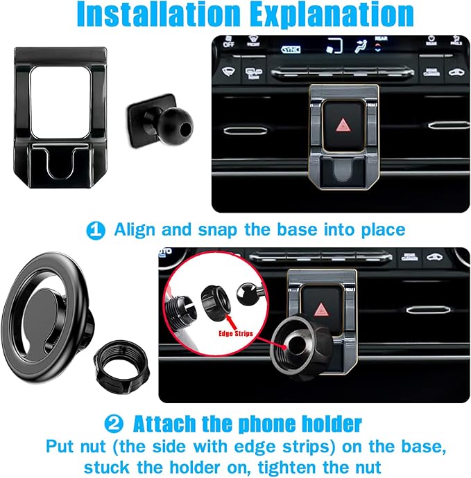 Car Phone Holder, Air Vent Phone Holder, Car Mount for Toyota Highlander 2020-2023, Magsafe Magnetic Navigation Stand Fit for iPhone 17 16 15 14 13 12 Pro Max Plus Mini, Magsafe Case, All Phones