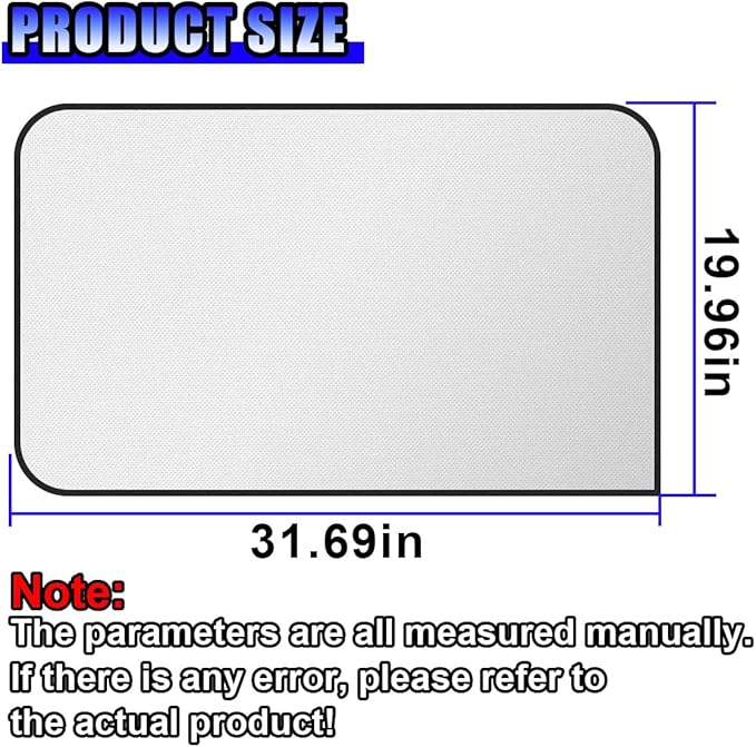Magnetic Car Rear Window Sun Shade, Full Blackout Auto Side Window Covers, UV Rays Protector Windshield Privacy Curtain, Universal Sun Heat Blocker Auto Accessory for SUV, Truck (Rear)