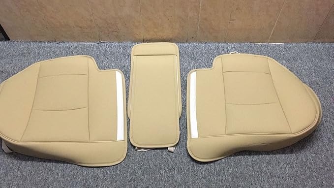 EDEALYN® 1 Pack Scalable (124-140cm) Back Seat Cover Car Seat Cover Seat Protector Rear Seat Bottom Cover Fits 90% of car - for Seat Bottom Only (Tan - Rear seat)
