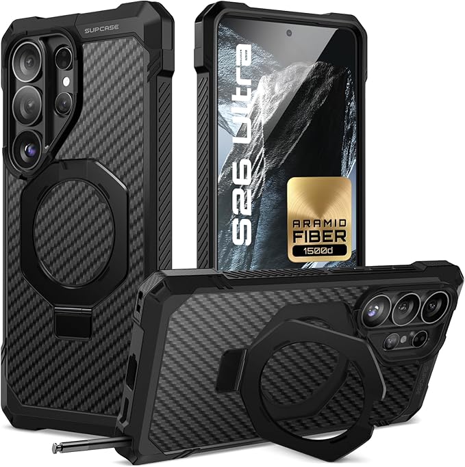 SUPCASE for Samsung Galaxy S26 Ultra Case with Kickstand (Unicorn Beetle Grip), [Wireless Charge Compatible] [Military-Grade Protection] Heavy-Duty Magnetic Phone Case for S26 Ultra 6.9 Inch, Aramid