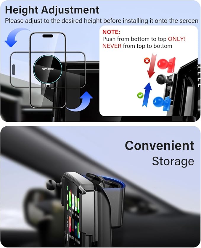 Phone Holder for Honda Accord 2018 2019 2020 2021 2022 Accessories 8-Inch Screen Fixed Clip, Car Magnetic Phone Mount Compatible with MagSafe, Strong Magnets Fast Wireless Charger Cell Phone Base