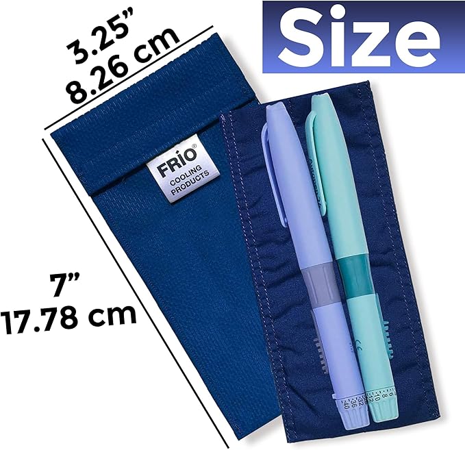 FRIO Cooling Wallet - Insulin Cooler for 45+ Hours of Stress Free On The Go - Blue - Duo