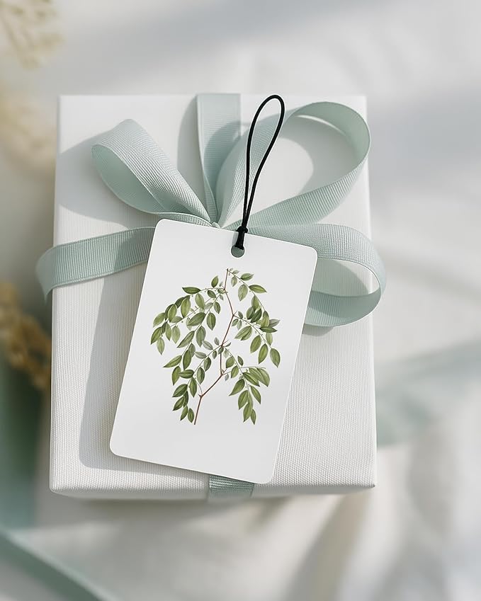 Rustic Green Botanical Car Air Freshener 4 Pcs Coconut Scented, Floral Car Accessories Mirror Decor for Women, Cottagecore Flower Aesthetic Hanging Air Freshener for Cars Closet Drawer Books