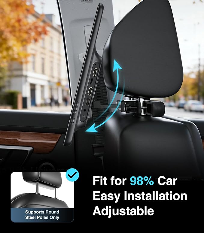 16 inch Android 13 Car Headrest Monitor Screen Car TV Entertainment System for Cars Backseat,Support Phone Wireless Mirroring Sync Screen WiFi HDMI Bluetooth USB SD Video Player 4G+64G (16" 4+64 1pcs)