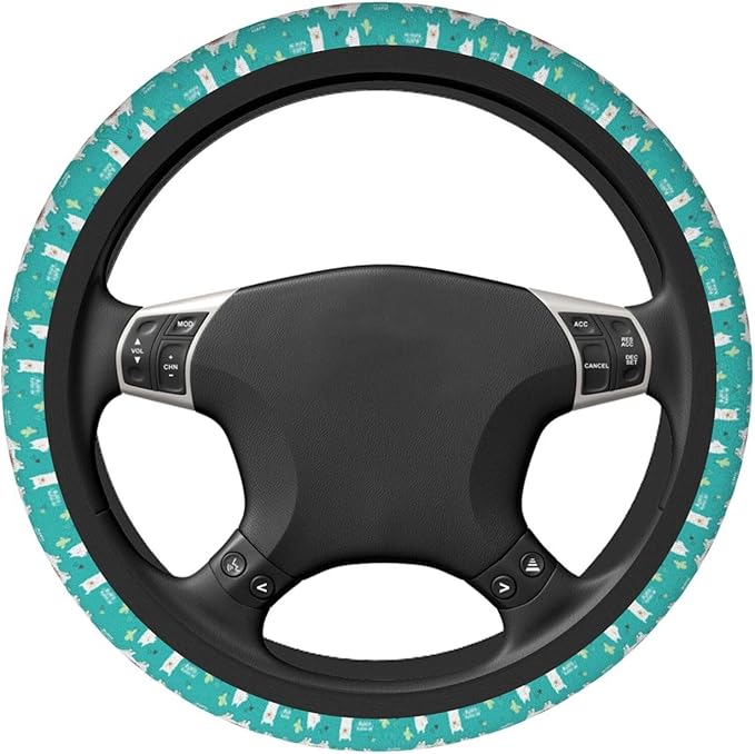 Llama Universal 15 Inch Steering Wheel Covers Non Slip Neoprene Car Wrap Cover For Adults