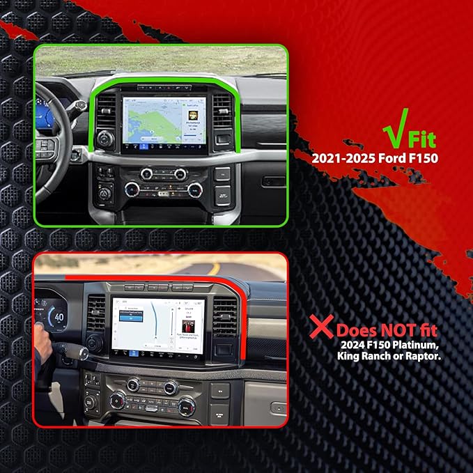 WXRYLYN 2025 2024 F150 Metal Dash Platform Phone Mount Magnetic Phone Holder for 2021-2025 F150 & 2021-2023 Raptor Cell Phone Holder Dash Phone Mount 2024 F150 Dash Mount