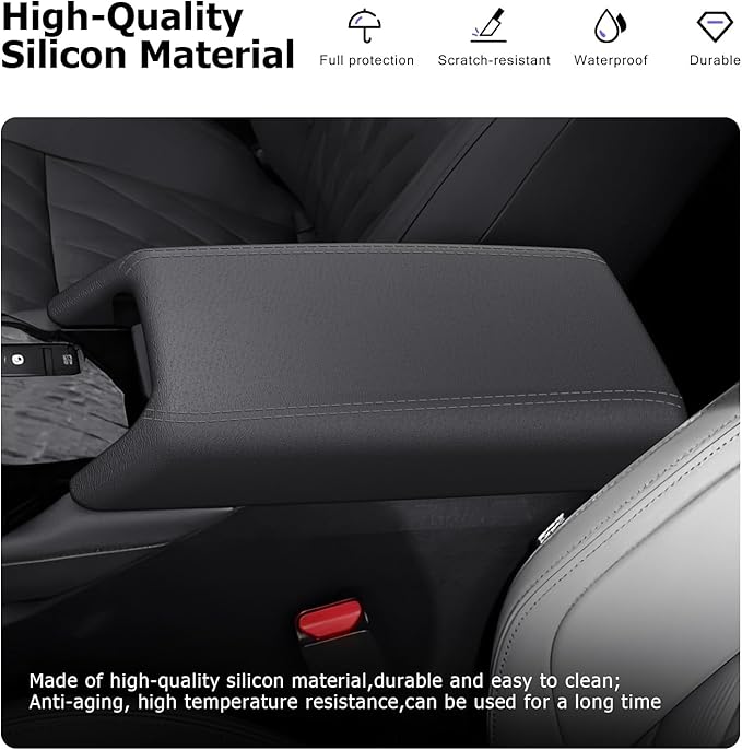 LUWU Center Console Cover Hidden Storage Box Compatible with 2025 Mitsubishi Outlander Silicon Material [2 in 1 Design] Armrest Cover Center Console Hidden Organizer Box (NOT for Outlander PHEV&Sport)