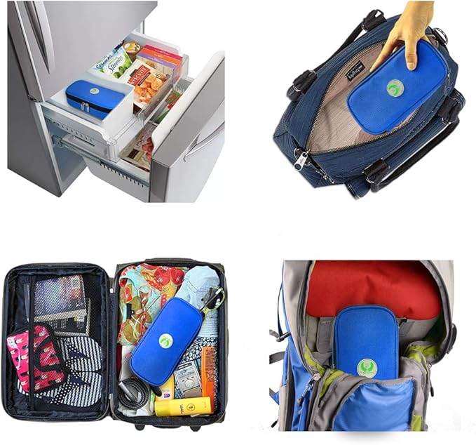 YOUSHARES Insulin Cooler Travel Case - Medication Diabetic Insulated Organizer Portable Cooling Bag for Insulin Pen and Diabetic Supplies with 2 Cooler Ice Pack