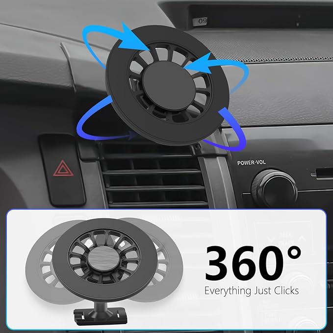 for MagSafe Tundra/Sequoia Phone Mount, Exclusive Fit for Toyota Tundra 2007-2013 and 2008-2017 Sequoia, for iPhone 17/16/15/14/13/12/Mini Series, Air Vent Toyota Tundra/Sequoia Accessories
