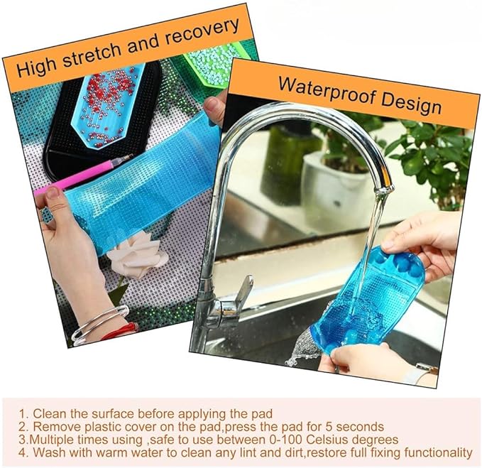 5PCS Extra-Strong Anti-Slip Pad Car Dashboard Sticky Pad Removable Silicone Gel Mat Washable Multi-Purpose PU Gel for Cell Phone Tablet (Green)
