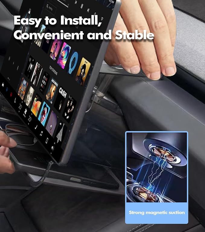 PM Auto Under Screen Storage for 2023-2025 Tesla Model 3 Highland, Center Console Organizer Tray, Model 3 Accessories