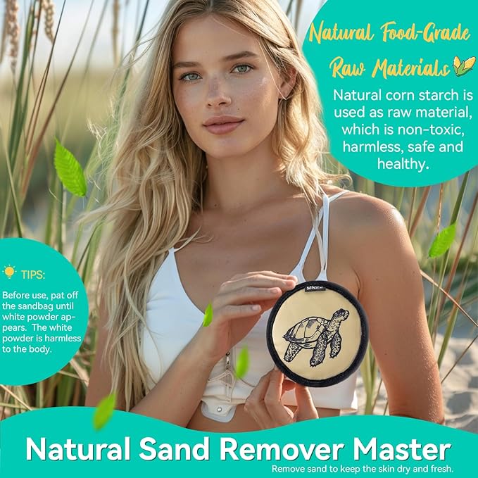 MNZZ 2 Pack Sand Remover Bag Quick Dry for Beach Towel Blanket Chair Shell Umbrella Hat Toy Shovel Tent Canopy Shade Picnic Pool Camping Hiking Travel Essentials Compact Portable Pouch