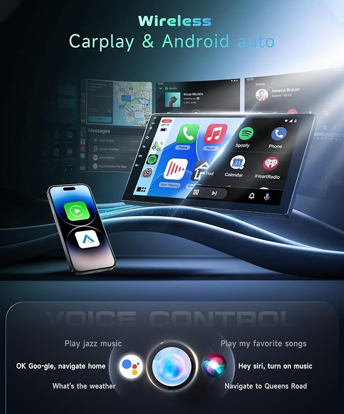 Snapdragon 8 Core 4GB+64GB 5/6Ghz WiFi for Ford Transit 2013-2019 Car Stereo with Android 15 Radio 9 Inch 1280 * 720 IPS Touchscreen Carplay/Android Auto GPS FM/RDS SWC Camera