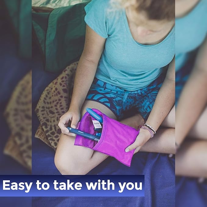 FRIO Cooling Wallet - Insulin Cooler for 45+ Hours of Stress Free On The Go - Purple - Large
