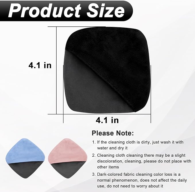 Car Screen Cleaner, 4.1''×4.1'' Microfiber Dashboard Wipes, Square Microfiber Cloth, Car Display Wipes,Vehicle Screen Cleaner Tool universal for Car Dashboard Car Display Car Interior Tools (Black)