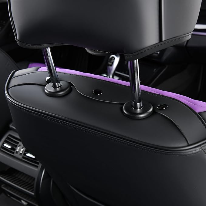 FLORICH Seat Covers for Cars, Waterproof Front Seat Covers, Purple Car Seat Covers 2 Pack, Universal Driver Seat Protector for Most Cars Trucks SUV