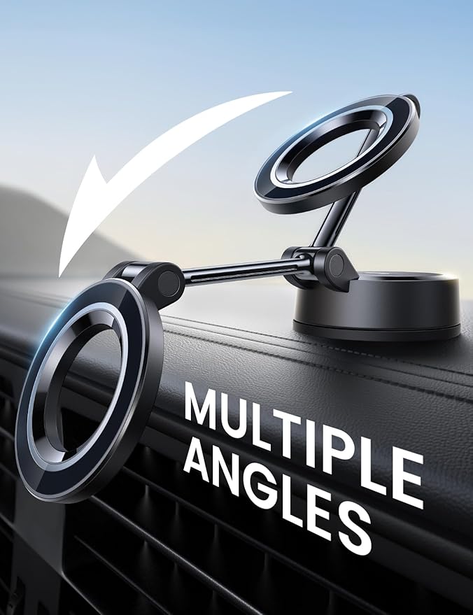 Lamicall Car Phone Mount [70LBS Powerful Suction] for Magsafe Car Mount, 360° Adjustable Suction Cup Phone Mount Dashboard & Windshield for Truck for iPhone 17 All Smartphone
