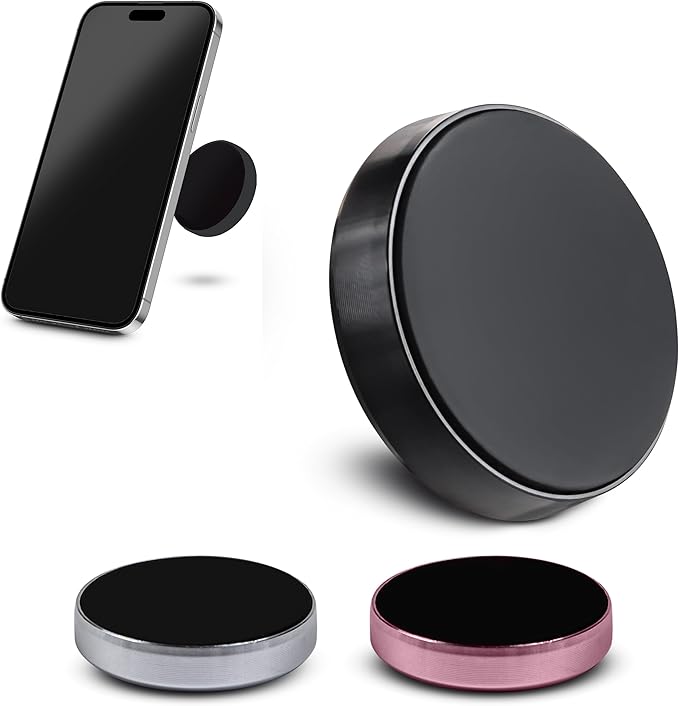 TRUE LINE Automotive Magnetic Phone Mount for Car - Car Phone Holder with Silicone Pad (Black)