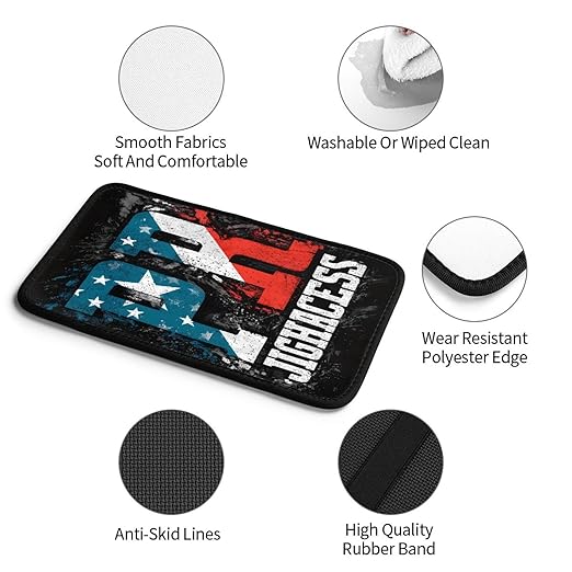 Puerto Rico Flag Colors Style Car Auto Armrest Cushion Cover Accessories Center Console Seat Box Pad Protector Universal Decoration for Most Vehicle SUV Truck