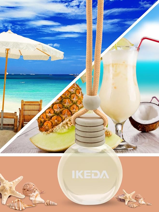Ikeda Car Air Freshener: Hanging Car Smell Air Freshener | 10ml Hanging Car Perfume | Long Lasting Fragrance | Strong Scents Diffuser for Auto Home (Memory)