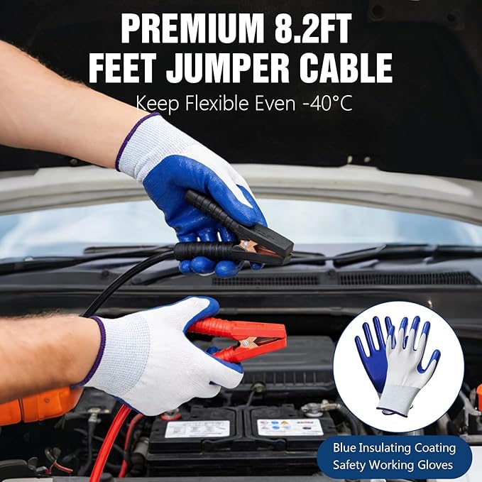 XOOL Car Emergency Kit with Jumper Cables, First Aid Kit, Tow Strap & Tool Set – Roadside Safety Kit for Cars, Trucks & SUVs
