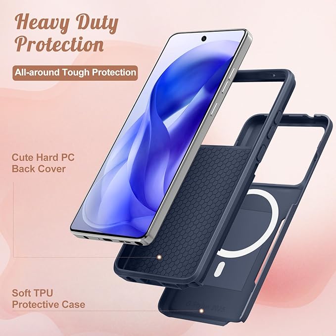 for Moto G Stylus 2025 Case - Compatible with MagSafe Women Cute Girls Boys Magnetic Phone Cover Cool Blue Unique Heavy Duty Shockproof Design for Motorola Moto G Stylus 5G 2025 Cases