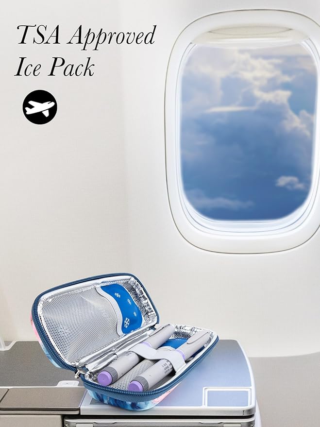 Leng Ke Ice Packs, TSA Approved Ice Packs for Insulin Cooler Travel Case (4 Packs)