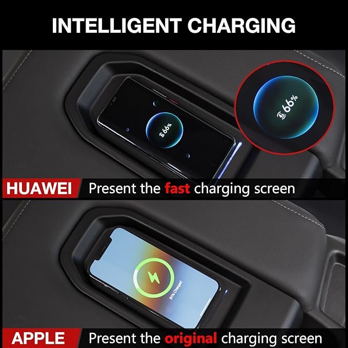 Xipoo Wireless Charger Compatible with 2019-2026 Chevy Silverado GMC Sierra Wireless Charger Tray 15W Fast Jump Seat Replacement for 19-26 Chevy Silverado Accessories