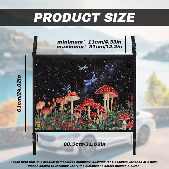 Dragonfly Mushroom Car Roof Storage Bag Multi-Purpose Seat Organizer All Car Storage Organizers One Size Inner Car Accessories