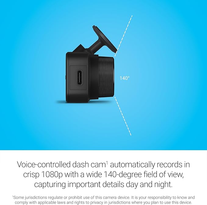 Garmin Dash Cam Mini 3 Ultracompact 1080p HD Camera | 140° FOV, Clarity Polarizer, Voice Control, Automatic Incident Detection Recording | with Signature Series 64GB Micro SDXC Card