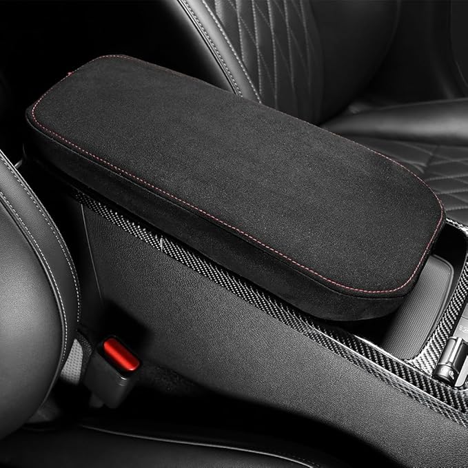 Armrest Box Cover Center Console Pad Waterproof Memory Foam Armrest Cushion Covers Compatible with KIA Stinger 2018-2023-Black
