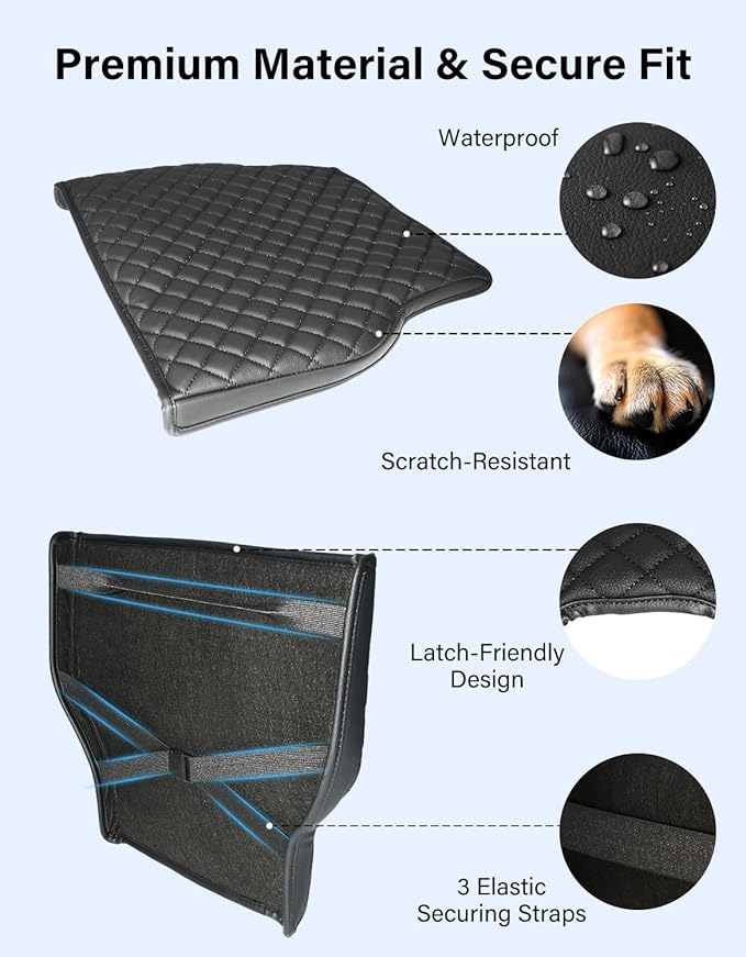 Center Console Cover for Dodge Ram 1500 2019-2025 New Model, Middle Console Lid Armrest Protector, Anti-Scratch, Black (Fits Jump Seat Console)
