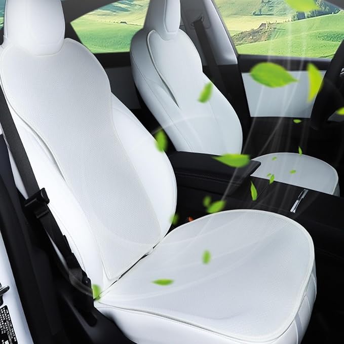 Seat Cover Custom Fit for Tesla Model Y Juniper 2020-2026 Front and Rear Car Seat Cushion Protector Pad Set All Seasons Breathable (Without Logo)