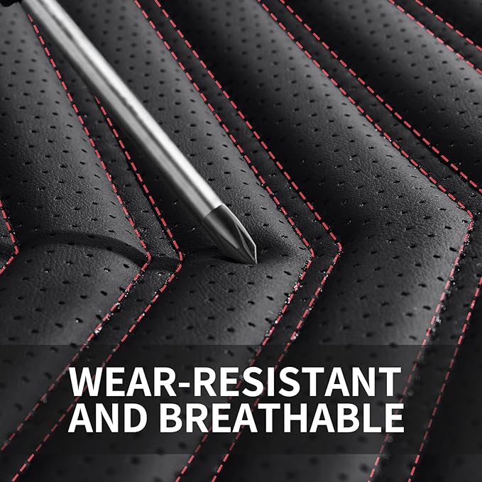 Nappa Leather Car Seat Covers Front Seats, Car seat Protector, Waterproof Car Seat Cushion, Universal Automotive Seat Covers Fit for SUV Truck Pick-up Sedan and Most Cars