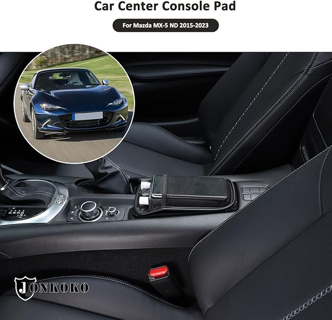 Car Center Console Pad for Mazda MX-5 ND 2015-2023 Car Armrest Cover Leather Cushion Waterproof Car Armrest Seat Box Protector Accessories