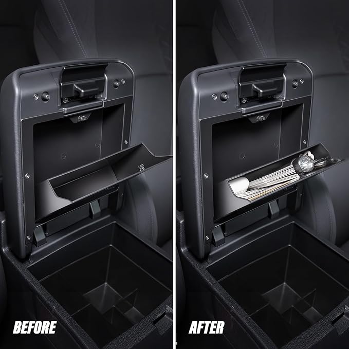 Carlimeki Center Console Organizer (3-piece set) for Tacoma 4th Gen (2024-2026) - Not for Hybrid - for Tacoma Accessories
