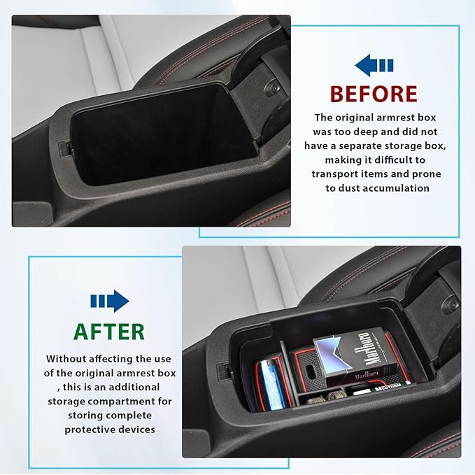 EDBETOS Center Console Organizer Tray Compatible with 2024 2025 2026 Chevy Trax Accessories LS 1RS LT 2RS ACTIV Interior Secondary Armrest Storage Box Insert Tray, Red