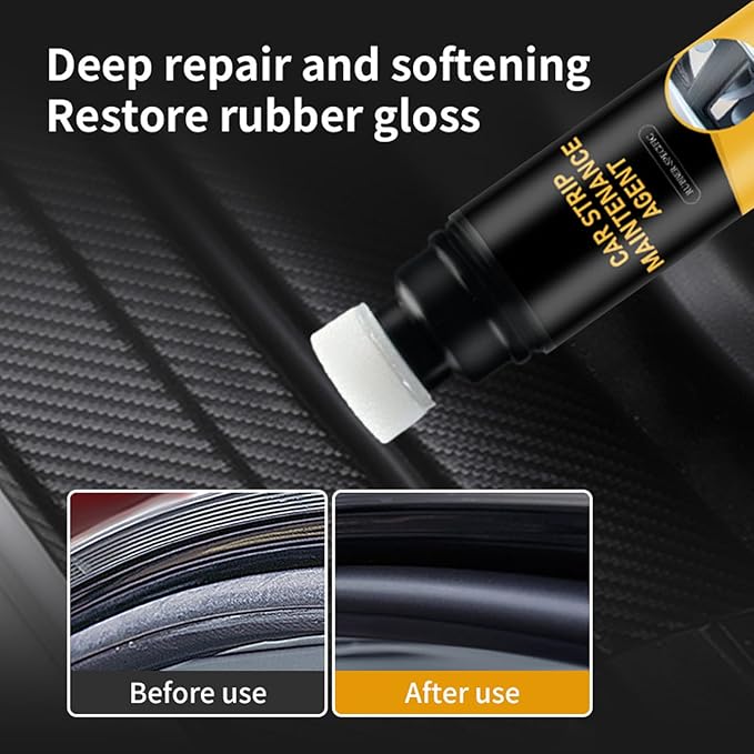 Rubber Seal Protectant - 80ml Weatherproof Noise-Reducing Lubricant | Flexible Car Trim Restorer with Protective Formula, Easy Application or Automobile RV Trunk and Roof Seams