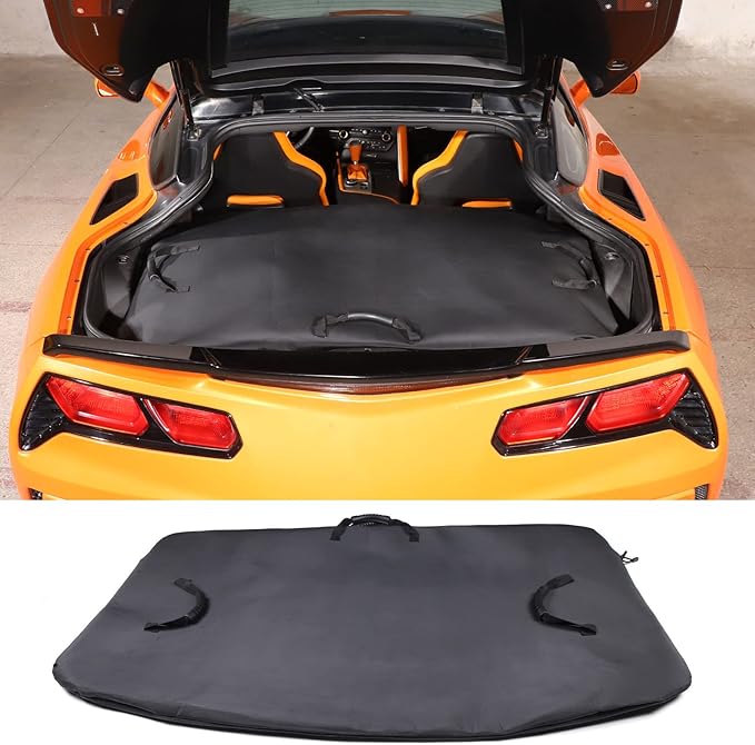 Hardtop Removable Roof Panel Storage Bag Compatible with Corvette C7 Stingray Coupe 2014 2015 2016 2017 2018 2019 (Manual Sunroof) Black Leather