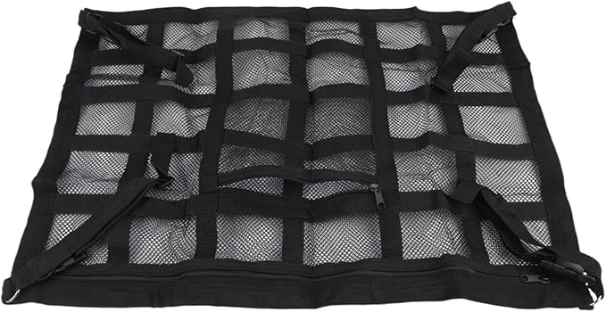 Large Capacity Car Ceiling Mesh Roof Storage Bag Breathable Luggage Net For SUVs Vans Trucks And Cars (70x50cm)