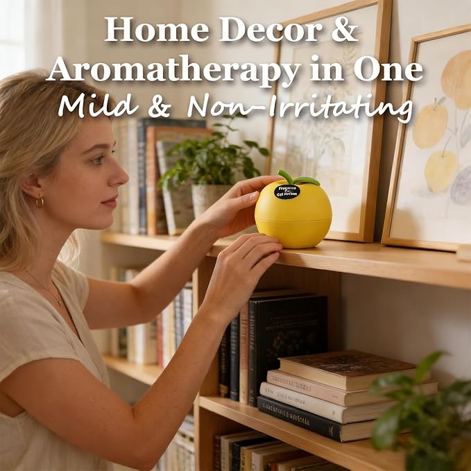 Banami Yellow Apple Air Freshener Gel, Decorative Odor Eliminator for Home, Car, RV, Bathroom, Pet Areas (Apple)