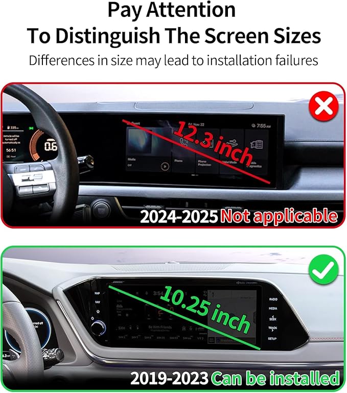 Car Phone Holder for Hyundai Sonata 2019 2020 2021 2022 2023 Accessories Apply to 10.25 Inch Touch Screen Fixed Clip Magnetic Cell Phone Mount Hands-Free 360 Degree Rotation