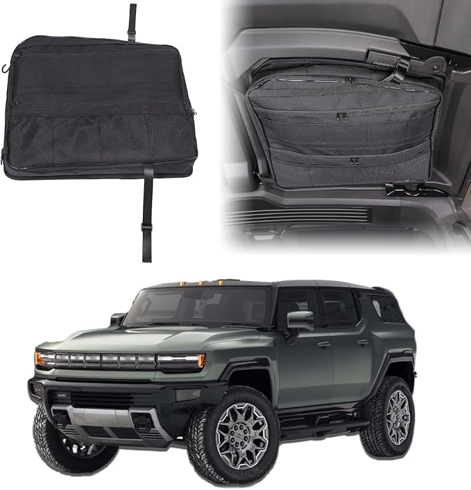 Car Sunroof Organizer Bag Compatible with 2024 2025 2026 Hummer EV Roof Panel Storage Bag Waterproof Foldable Multi-Function Car Rooftop Carrier Sunroof Storage Bags (Rear Top Roof Glass-Right)