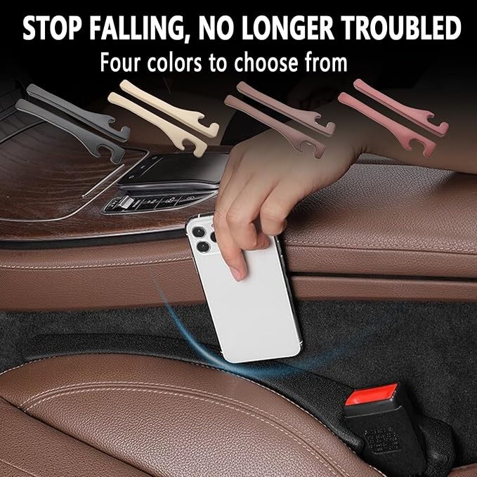 2Pcs Car Seat Gap Filler Set,Seat Gap Organizer, No Drop Seat Guard,Car Seat Accessories,Drop seat Gap fillers Between Seat and Console Stop Things from Dropping (Claret 2Pcs)